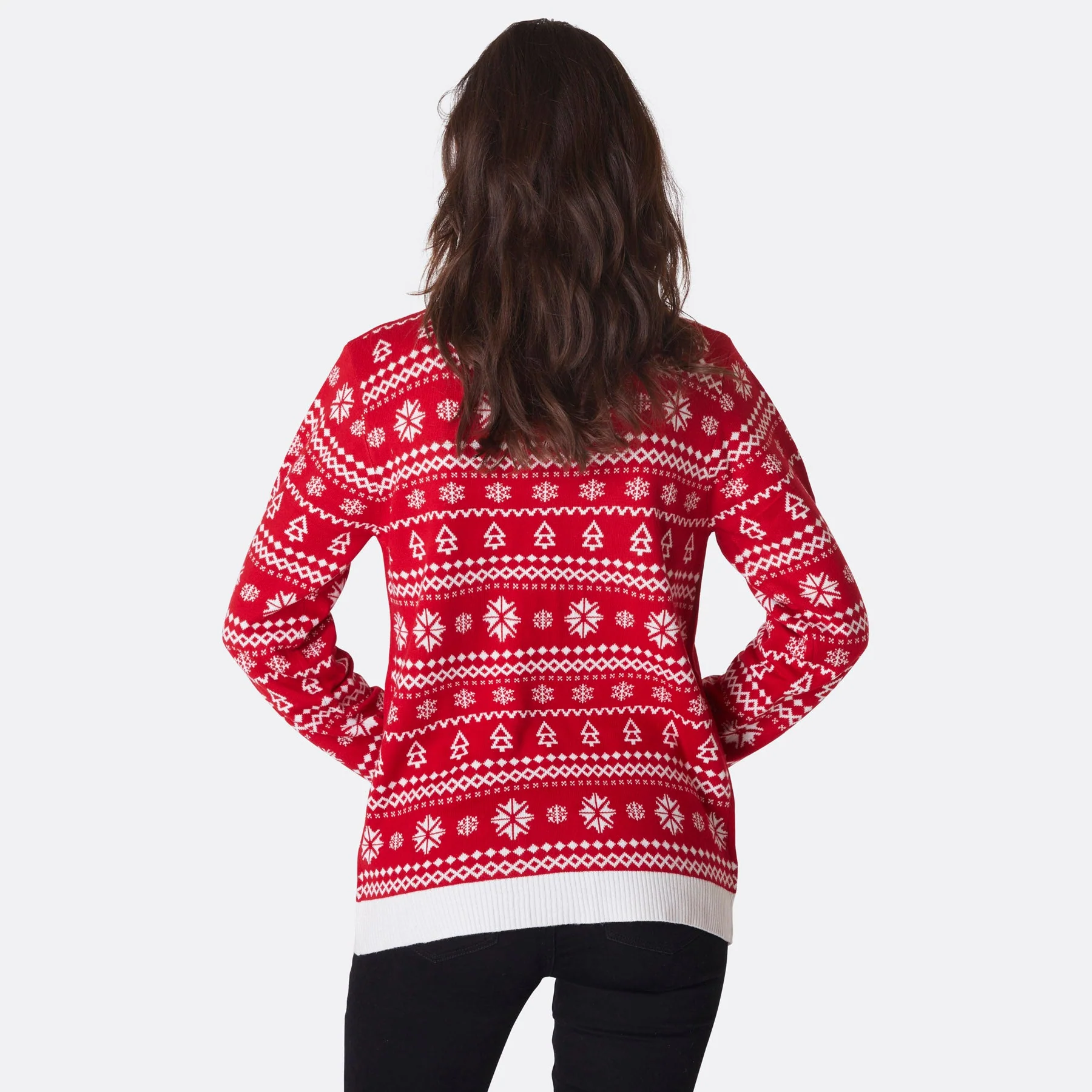 Women's Reinbeer Red Christmas Sweater - Image 4