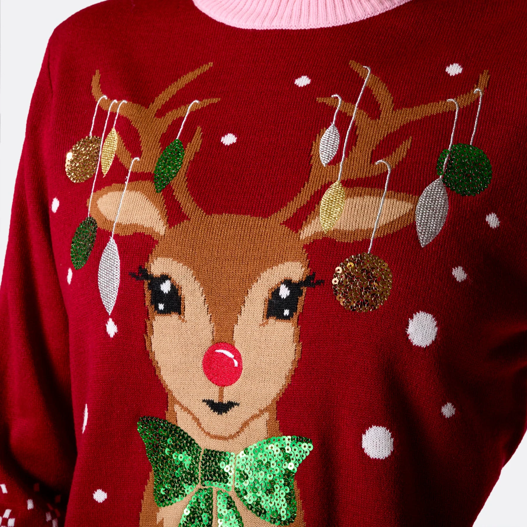 Women's Reindeer Christmas Sweater - Image 3