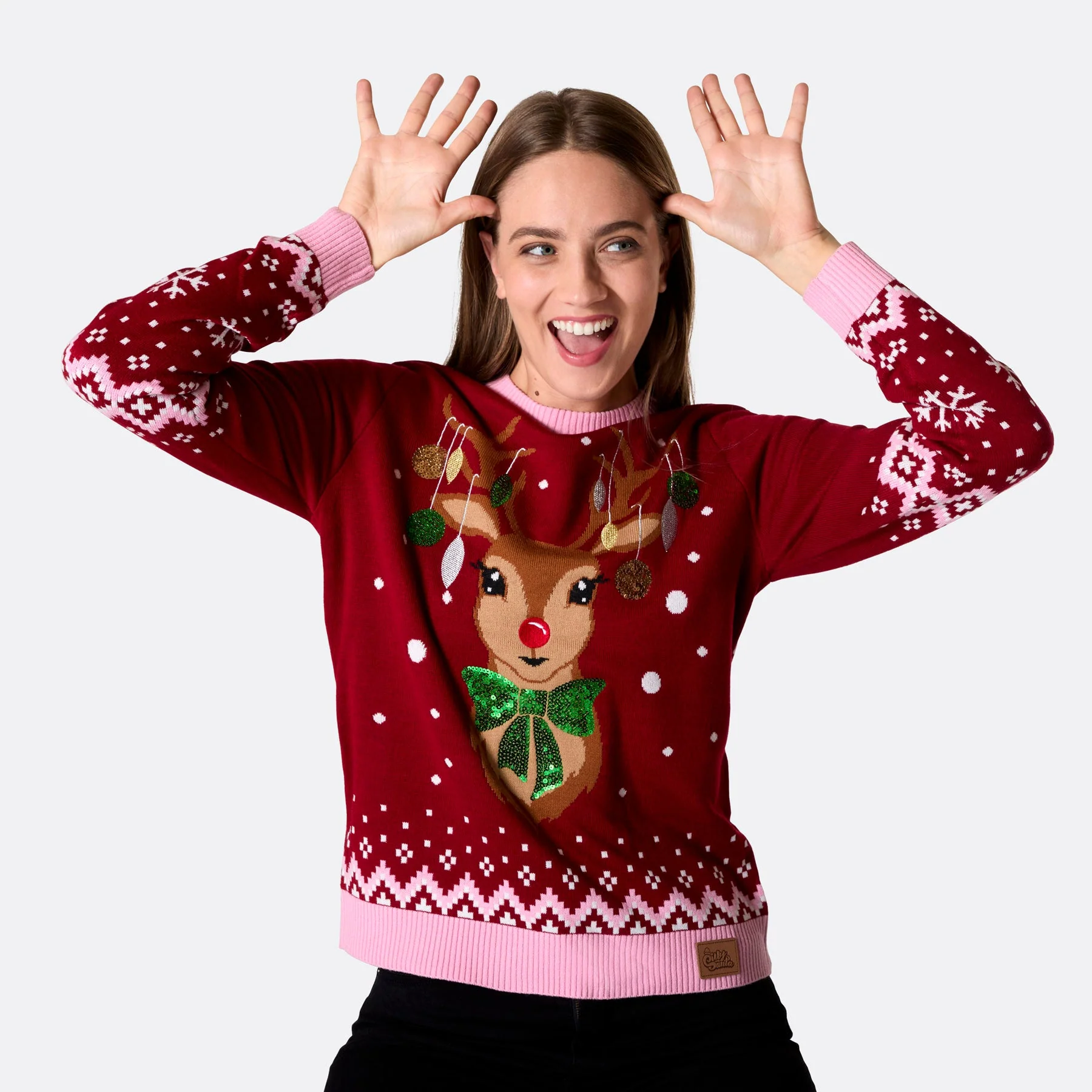 Women's Reindeer Christmas Sweater - Image 4