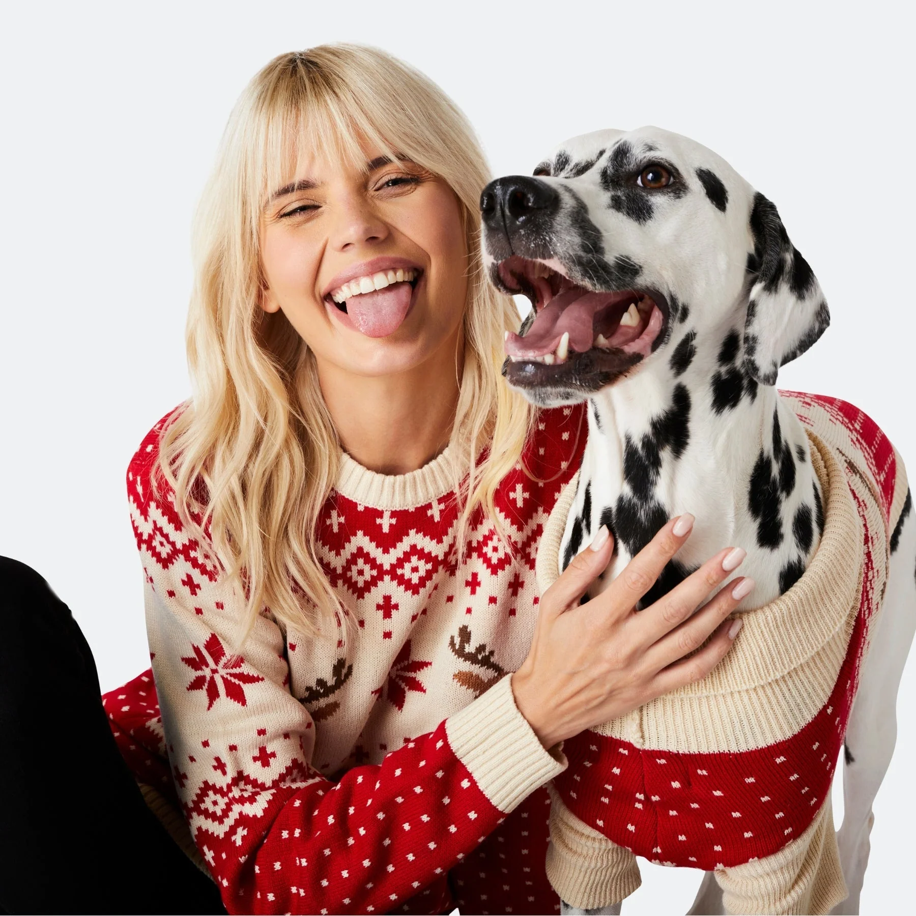Women's Retro Reindeer Red Christmas Sweater - Image 7
