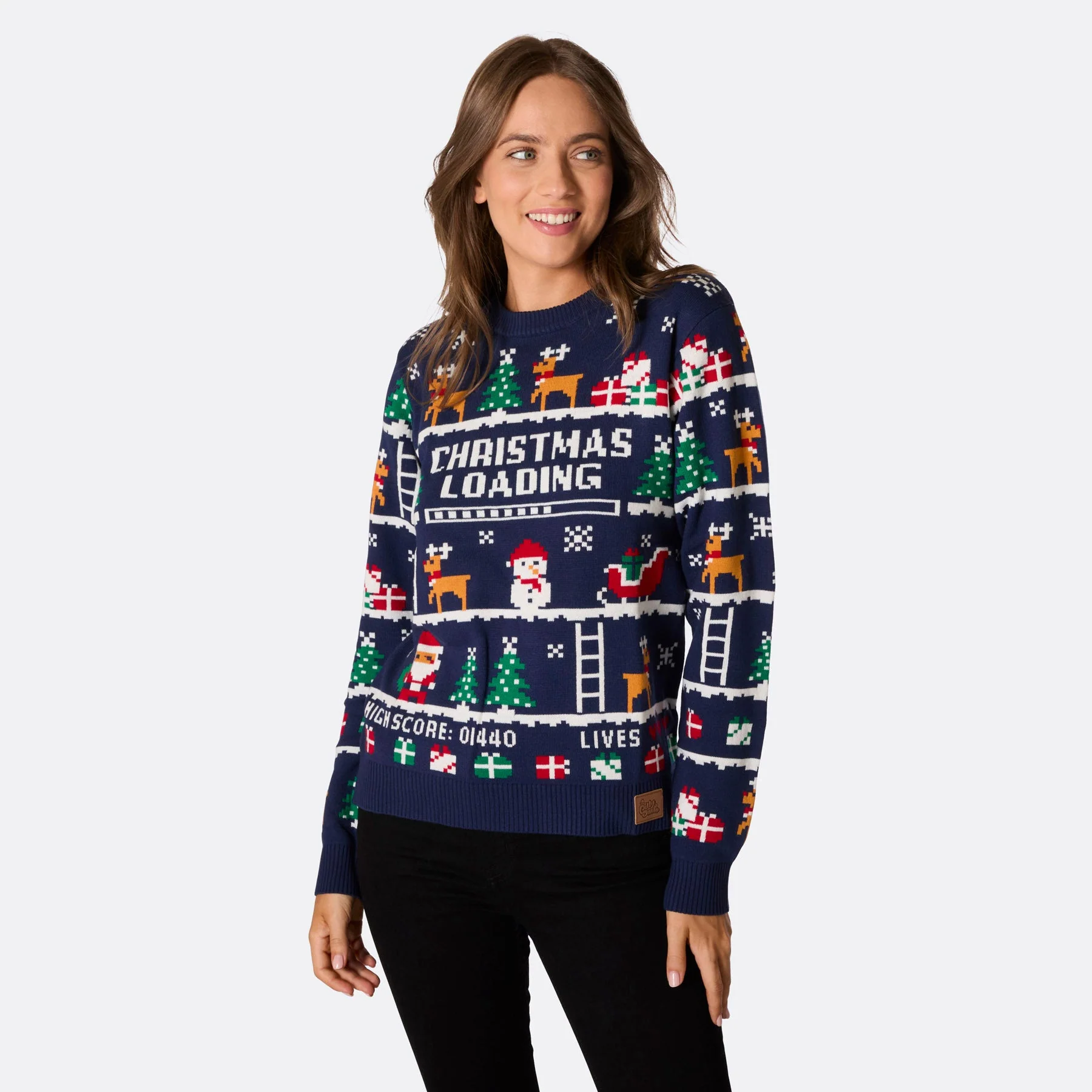 Women's Retro Video Game Christmas Sweater - Image 2