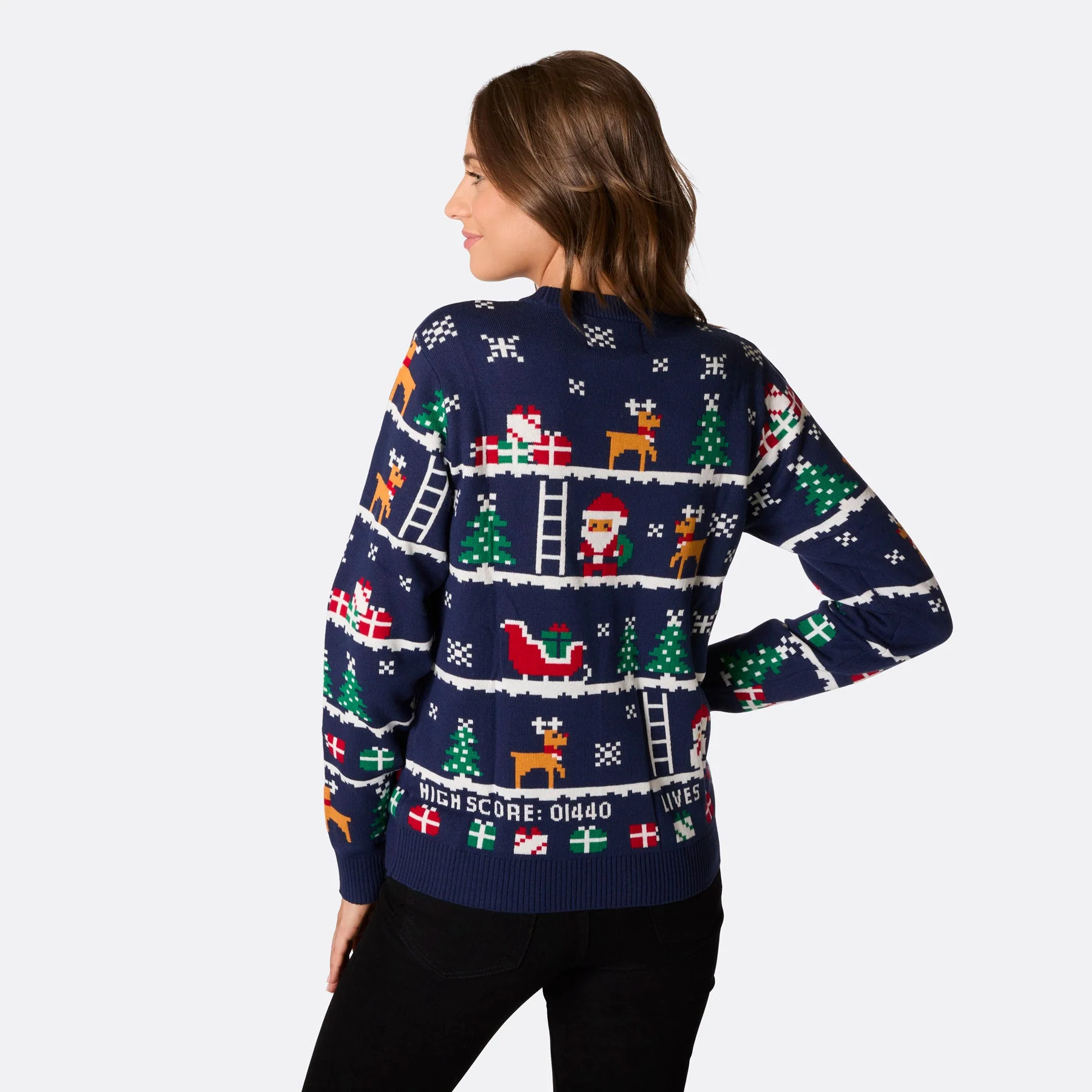 Women's Retro Video Game Christmas Sweater - Image 4