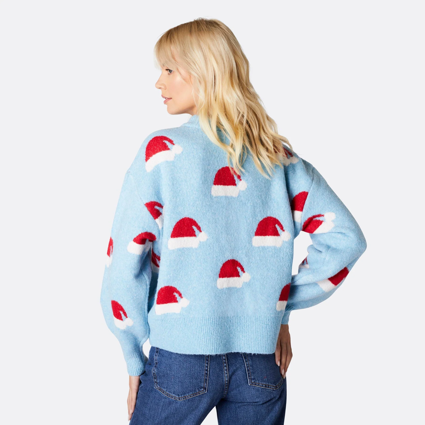 Women's Santa Hat Oversized Christmas Sweater - Image 4