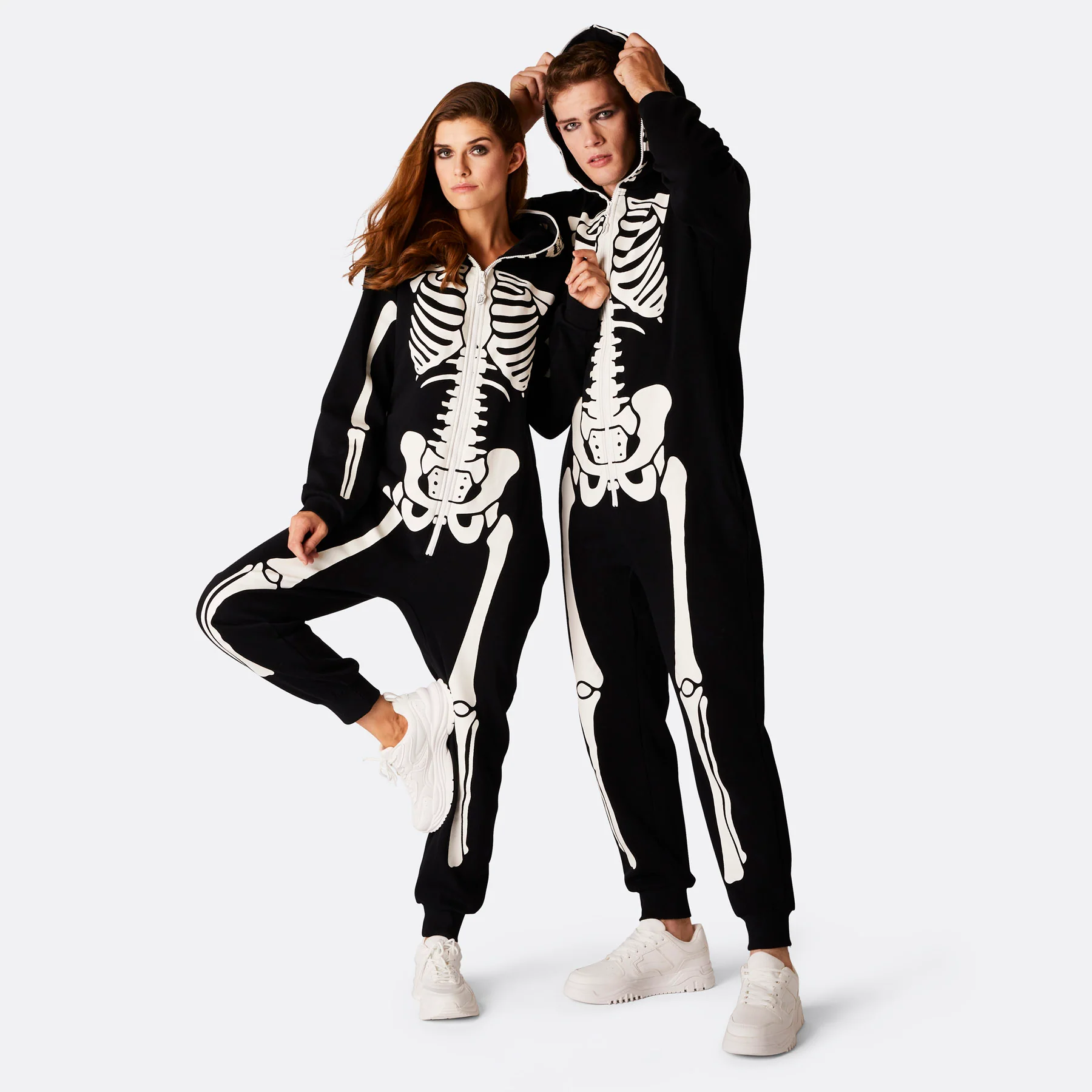 Womens Skeleton Halloween Onesie - Image 4