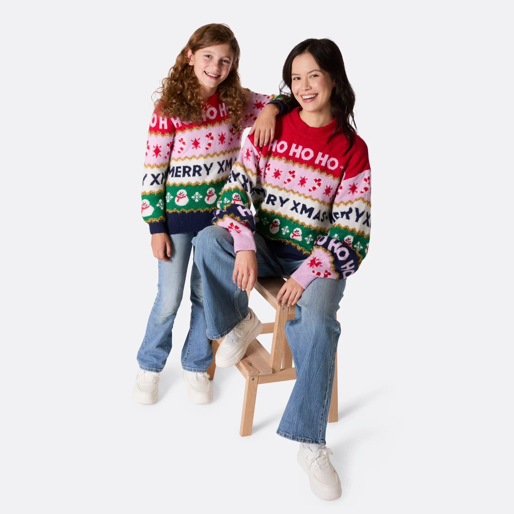 Women's Striped Oversized Christmas Sweater - Image 10