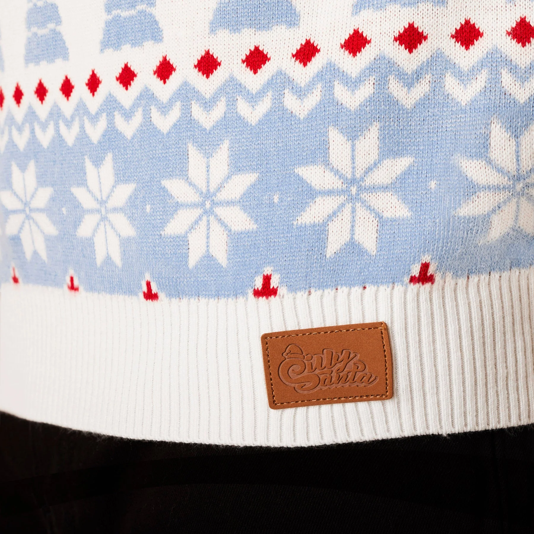 Women's Striped Snowman Christmas Sweater - Image 5
