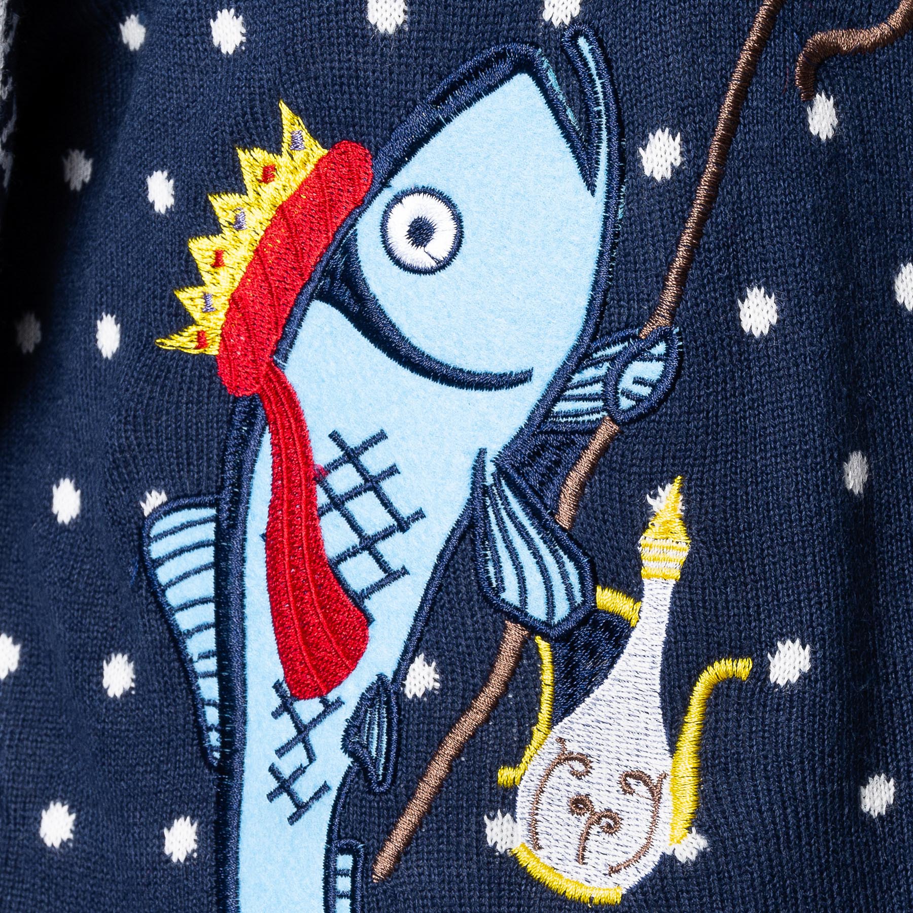 Women's Three Wise Fish Christmas Sweater - Image 7