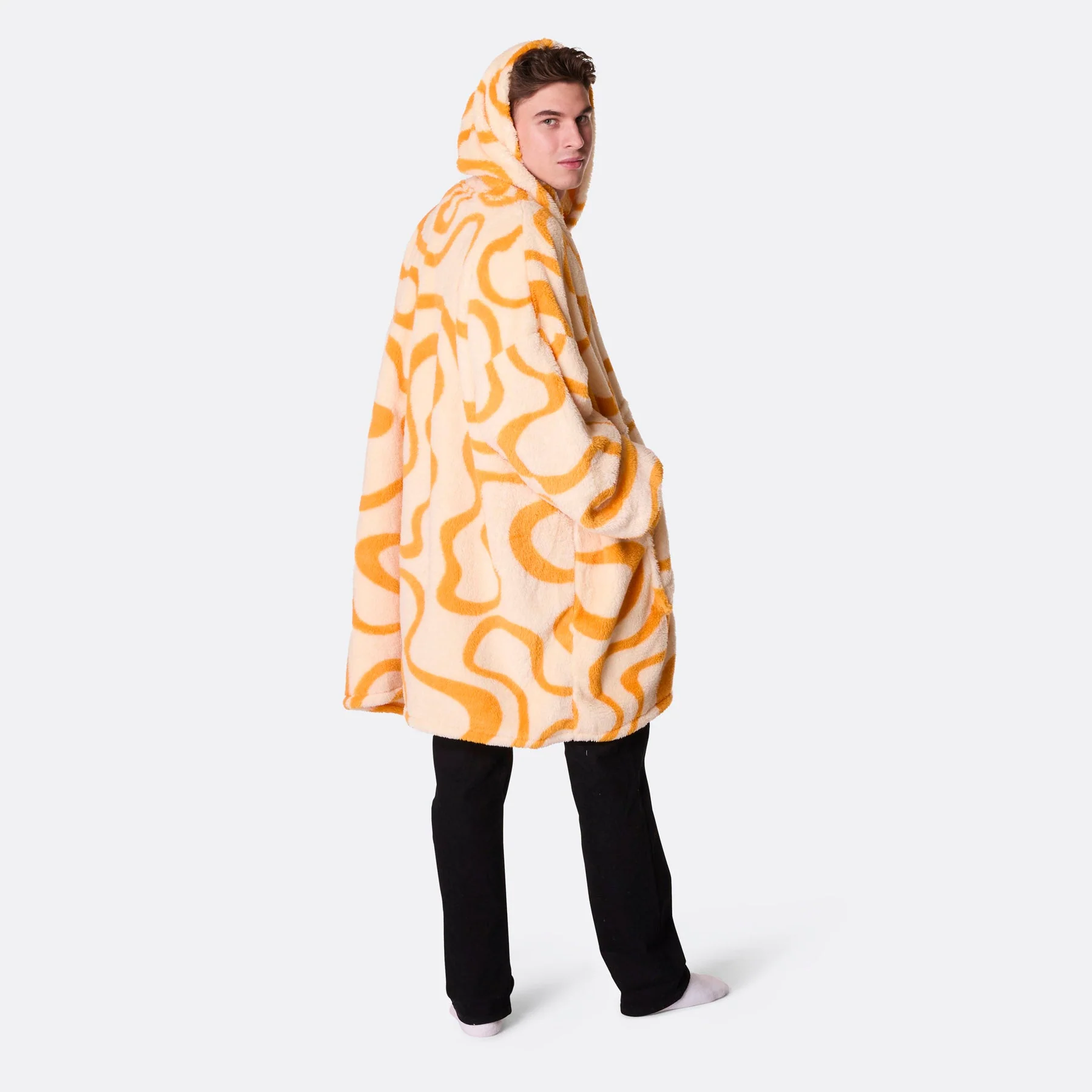 Yellow Wavy Teddy HappyHoodie - Image 8