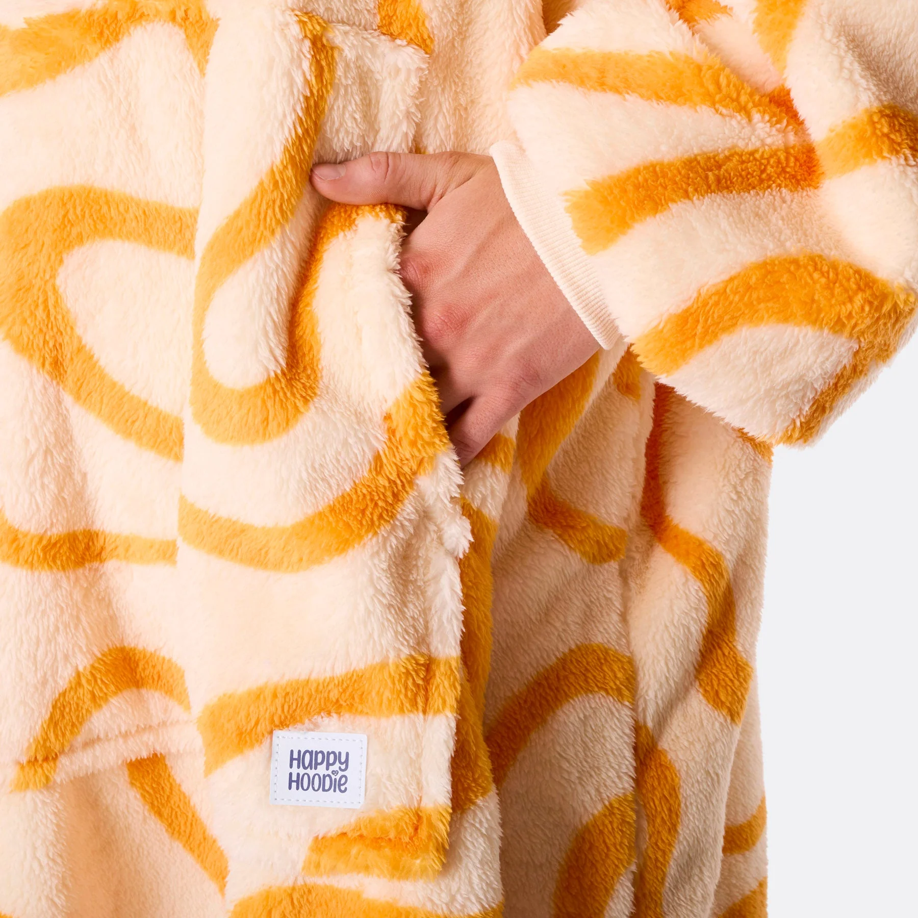 Yellow Wavy Teddy HappyHoodie - Image 9